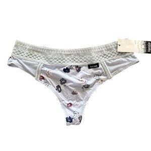 NWT, Kensie, Blue Floral print panties, Small, Cheeky, Lace